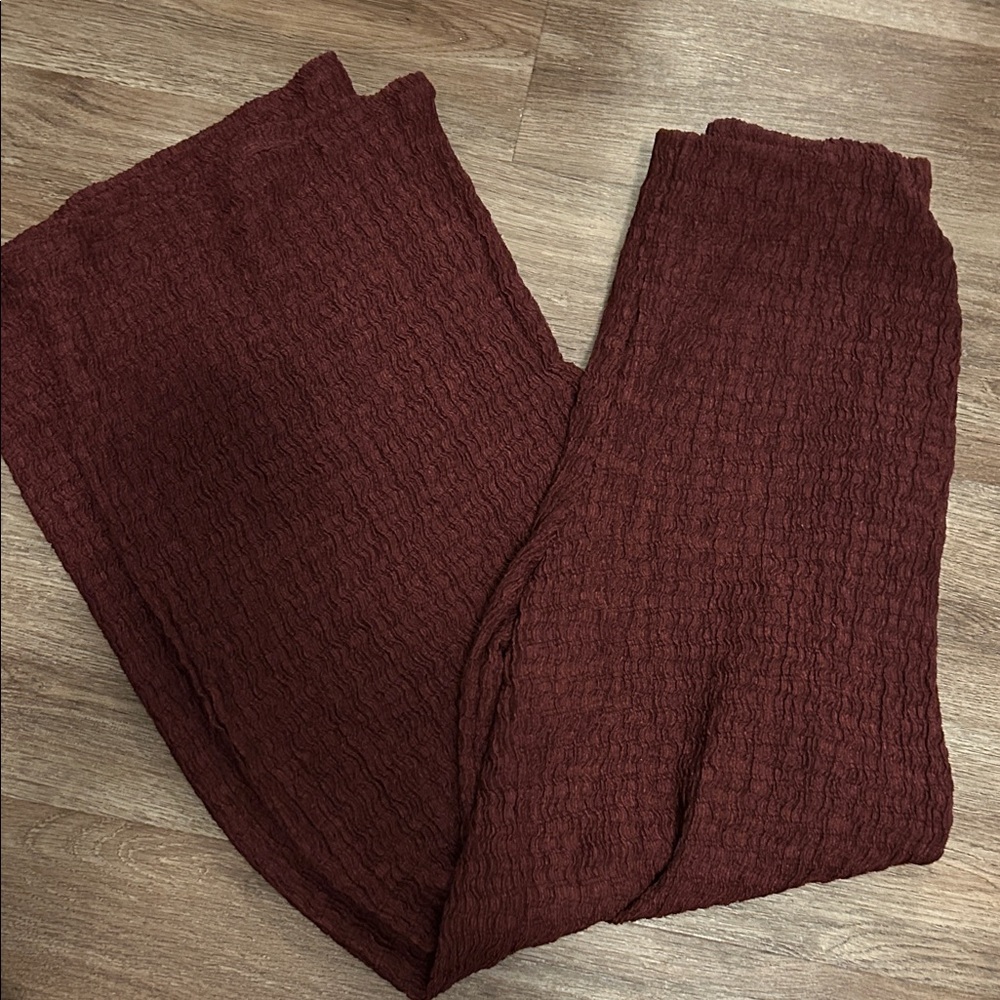 H&M Women's Wide Leg Pants in Rich Brown